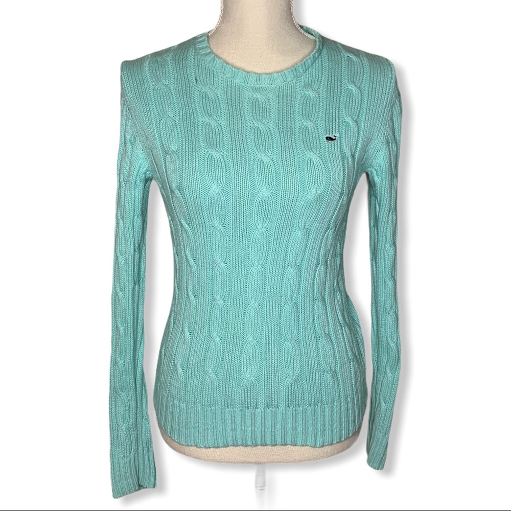 Vineyard Vines Cable Knit Crew Neck Sweater Size Small